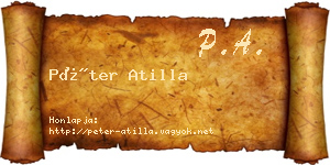 Péter Atilla névjegykártya